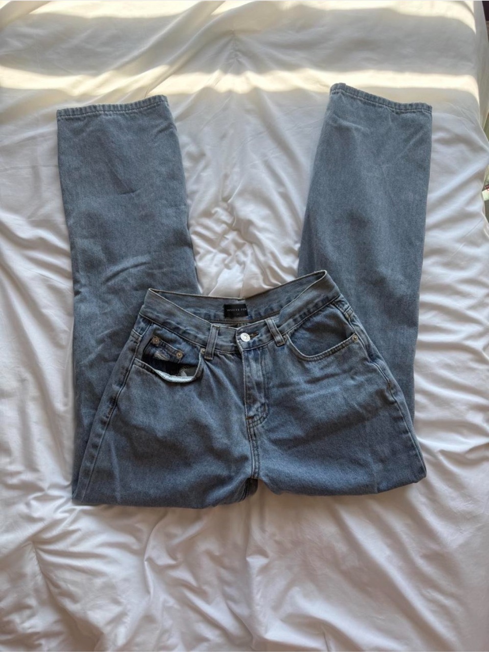 White Fox “Fashion Society” Mid Rise Jeans Blue Wash